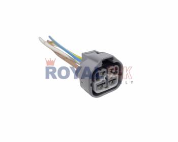 FICHA DE CONEXION ROYALTEK 4 VIAS (CUATRO) ELECTROVENTILADOR TOYOTA/ HONDA (CONTRA FICHA 7022) - VENTA EN PAQUETES DE 5 UNIDADES ---